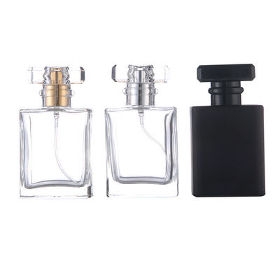 30ml 50ml Customizable Glass Mist Spray Bottle Luxury Empty Square Perfume Bottle