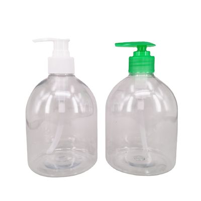 300ml 500ml Hand Sanitizer Dispenser Pump Bottles Transparent Plastic PET Refillable