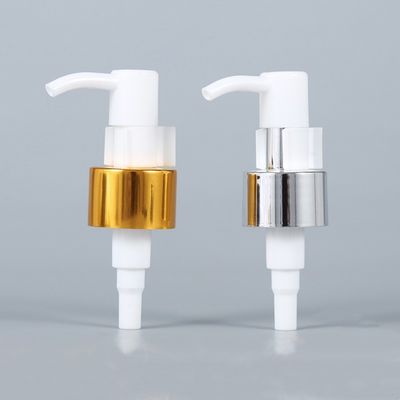 Gold Silver Lotion Dispenser Plastic Pump 20/410 24/410 Aluminum Shampoo Makeup Remover Pump