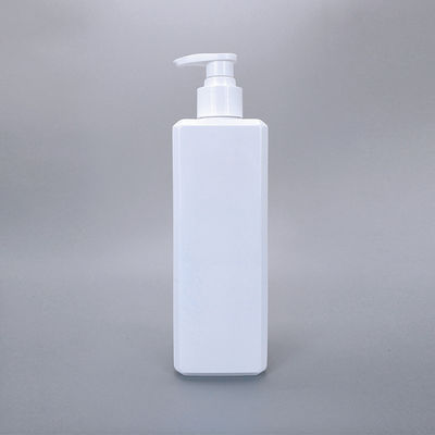 16.7oz 500ml Silver White Plastic Shampoo Pump Bottles Empty Lotion Dispenser For Bathroom