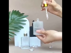 30ml 50ml Black Frosted Square Essential Oil Dropper Bottle