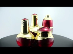 50g 50ml 120ml Luxury Cosmetic Packaging Red Glass Acrylic Lotion Essence Face Cream Jar