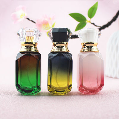 30ml Gradient Color Diamond Shape Cap Press Perfume Cologne